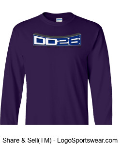 DD26 Fishing Gildan 100% Heavyweight Ultra Cotton Long Sleeve T-Shirt Purple Design Zoom