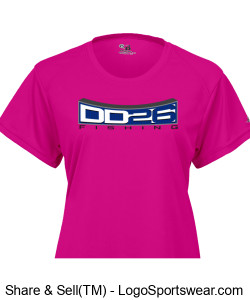 DD26 Fishing Ladies B-Dry Core Hot Pink Design Zoom