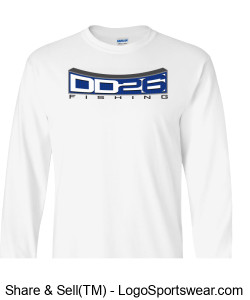 DD26 Fishing Gildan 100% Heavyweight Ultra Cotton Long Sleeve T-Shirt Design Zoom